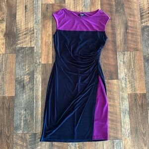 Navy with Purple Dress